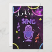 Karaoke Einladung, Music Karaoke Party Einladung (Rückseite)