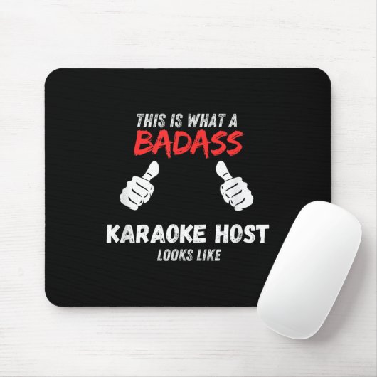 Karaoke Funny This Is What A Bad Karaoke Host Look Mousepad (Mit Mouse)