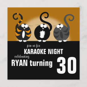 Karaoke-Geburtstags-Einladung Einladung