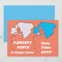 Karaoke Gesang Retro Party Thema Einladung
