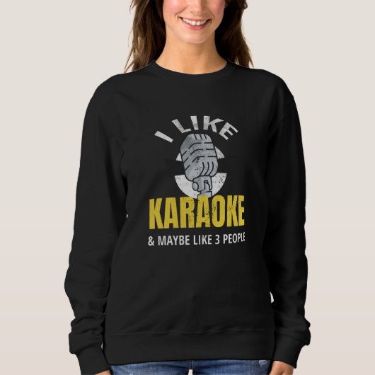 Karaoke-Geschenke| Karaoke Lovers Karaoke Night Sweatshirt (Vorderseite)