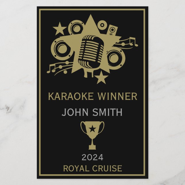 Karaoke-Gewinner (Vorderseite)