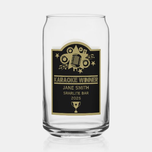 Karaoke-Gewinner Dosenglas (Vorderseite)