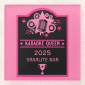 Karaoke-Gewinner Glasuntersetzer (Vorderseite)