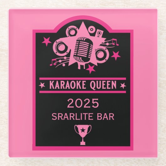 Karaoke-Gewinner Glasuntersetzer (Vorderseite)