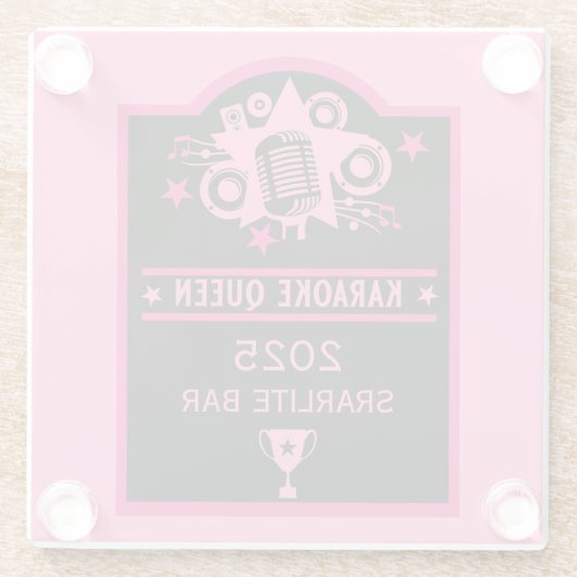 Karaoke-Gewinner Glasuntersetzer (Rückseite)