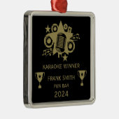 Karaoke-Gewinner Ornament Aus Metall (Rechts)