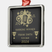 Karaoke-Gewinner Ornament Aus Metall (Links)