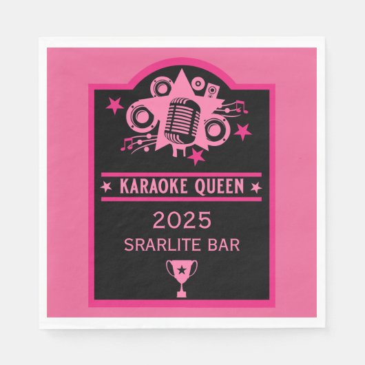 Karaoke-Gewinner Serviette (Vorderseite)