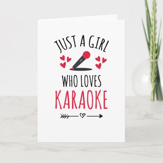 Karaoke Girl | Karaoke Lovers Karaoke Karte (Vorderseite)