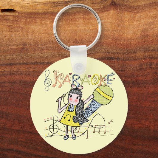 Karaoke Girl Schlüsselanhänger (Vorderseite)