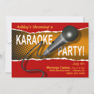 Karaoke Girls Night Out Party Night Einladung