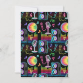 Karaoke Glow Singing Music Custom Name Dankeskarte (Rückseite)