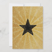 Karaoke Gold Night Geburtstagsparty Einladung (Rückseite)