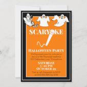 Karaoke Halloween-Party Happy Ghosts Custom Einladung (Vorderseite)