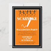 Karaoke Halloween-Party Skeletts Custom Einladung (Vorderseite)