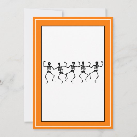 Karaoke Halloween-Party Skeletts Custom Einladung (Rückseite)