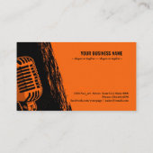 Karaoke Handmikrofon Visitenkarte (Rückseite)