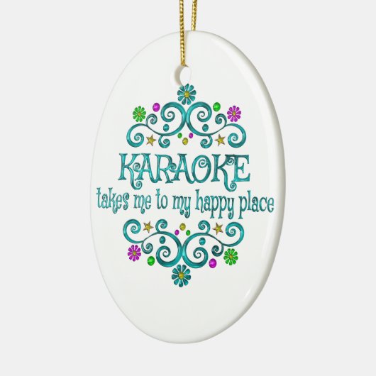 Karaoke Happy Place Keramik Ornament (Links)