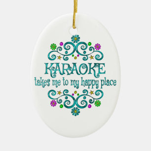 Karaoke Happy Place Keramik Ornament