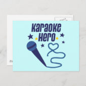 Karaoke Hero Postkarte (Vorne/Hinten)