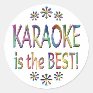Karaoke ist das Beste Runder Aufkleber