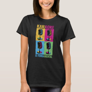 Karaoke ist eine bunte Mikrofonmusik m T-Shirt