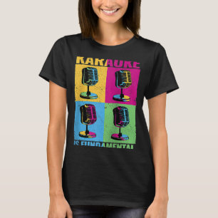 Karaoke ist eine bunte Mikrofonmusik m T-Shirt