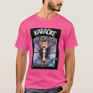 Karaoke, jeder wird ein Rockstar, Cat singen T-Shirt