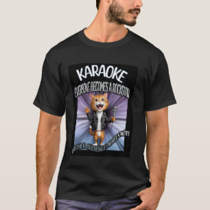 Karaoke, jeder wird zum Rockstar, Katze singt  T-Shirt