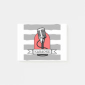 Karaoke King oder Queen Sängermusiker Post-it Klebezettel (Vorderseite)