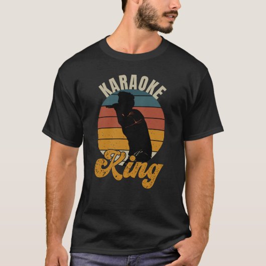 Karaoke King Retro T-Shirt (Vorderseite)