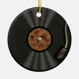 Karaoke-König LP Vinyl Schallplatten-Ornament Keramikornament