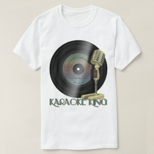 Karaoke-König Personalisierte Schallplatte T-Shirt