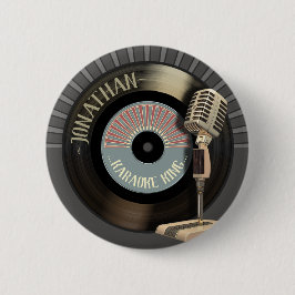 Karaoke-König Retro Mic und Aufzeichnung Button