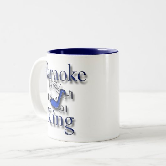 Karaoke-König Zweifarbige Tasse (Vorderseite Links)