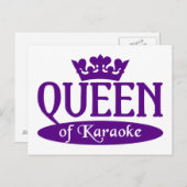 Karaoke-Königin Postkarte (Vorne/Hinten)