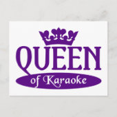 Karaoke-Königin Postkarte (Vorderseite)
