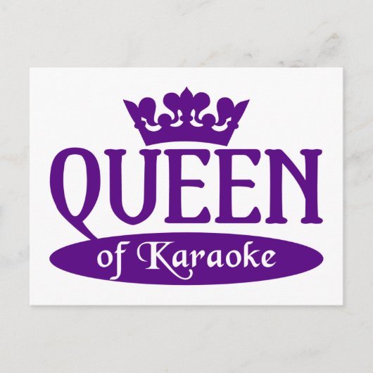 Karaoke-Königin Postkarte (Vorderseite)