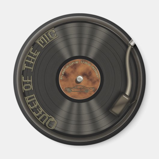 Karaoke LP Vinyl Record Magnet (Vorne)