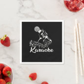 Karaoke Mic Musiknotens Mikrofon Gesangsgeschenk Serviette (Beispiel)