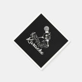 Karaoke Mic Musiknotens Mikrofon Gesangsgeschenk Serviette (Ecke)