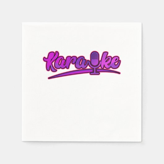 Karaoke Microphone Mic Singmusik Song-Geschenk Serviette (Vorderseite)