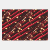 Karaoke Mikrofon Nigh Sterne roter Samtvorhang Geschenkpapier Set (Vorderseite 2)