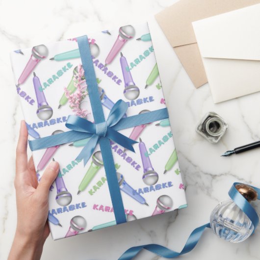 Karaoke-Muster coole Party-Musikpackung Geschenkpapier (Schenken)