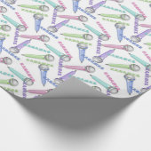Karaoke-Muster coole Party-Musikpackung Geschenkpapier (Ecke)
