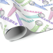 Karaoke-Muster coole Party-Musikpackung Geschenkpapier (Rolleneckpunkt)