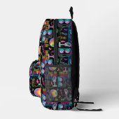 Karaoke Neon Glow Singing Music Party Girl Bedruckter Rucksack (Rechts)