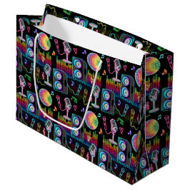 Karaoke Neon Glow Singing Music Party Große Geschenktüte