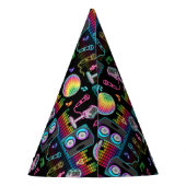 Karaoke Neon Glow Singing Music Party Partyhütchen (Rückseite)